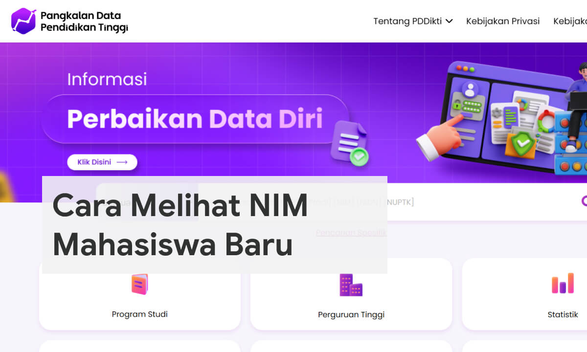 Cara Melihat NIM Mahasiswa Baru
