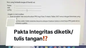 Pakta Integritas PPG Diketik atau Tulis Tangan