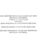 Link Download Permendikdasmen No. 12 tentang MPLS 2026