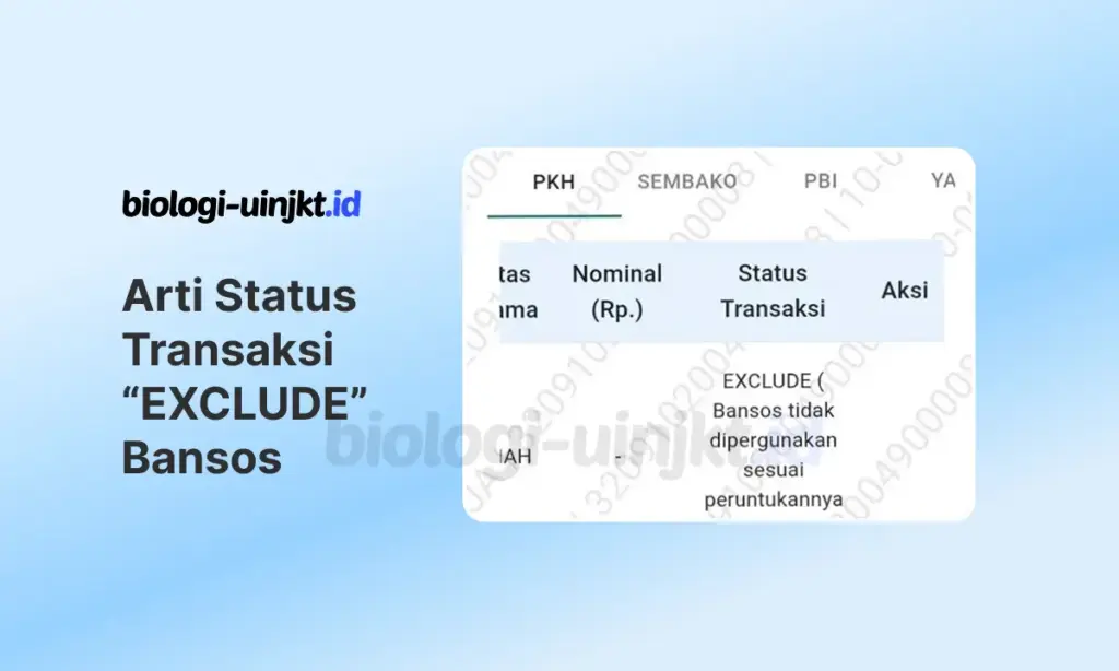 Arti Status Exclude di Cek Bansos