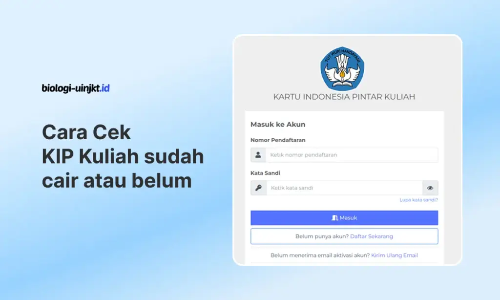 Cara Cek KIP Kuliah sudah cair atau belum