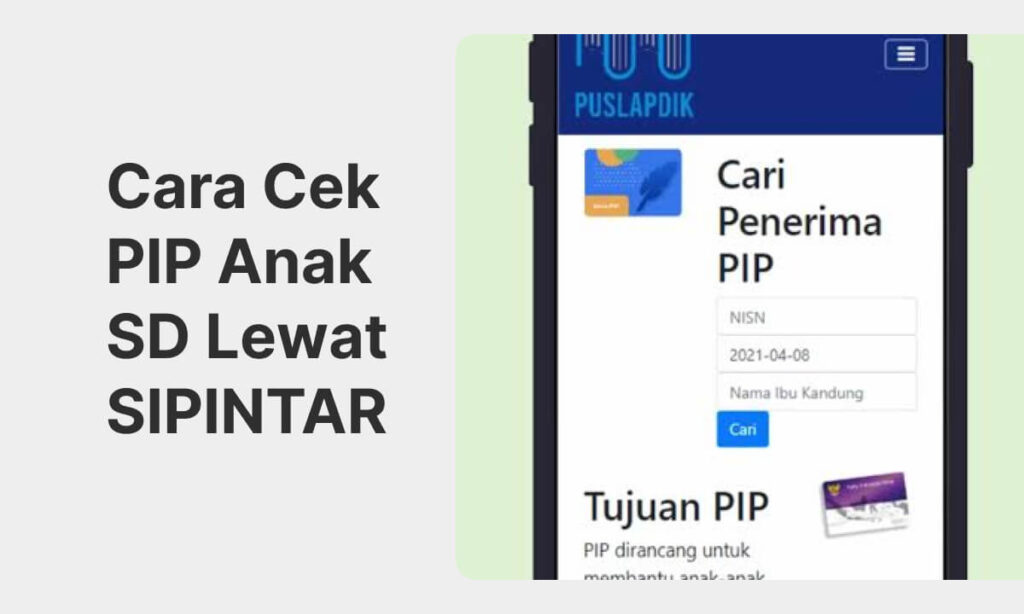 Cara Cek PIP Anak SD Lewat HP