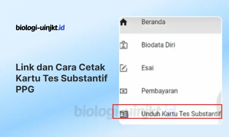 Cara Cetak Kartu Tes Substantif PPG Calon Guru (Prajab) 2026 di SIMPKB