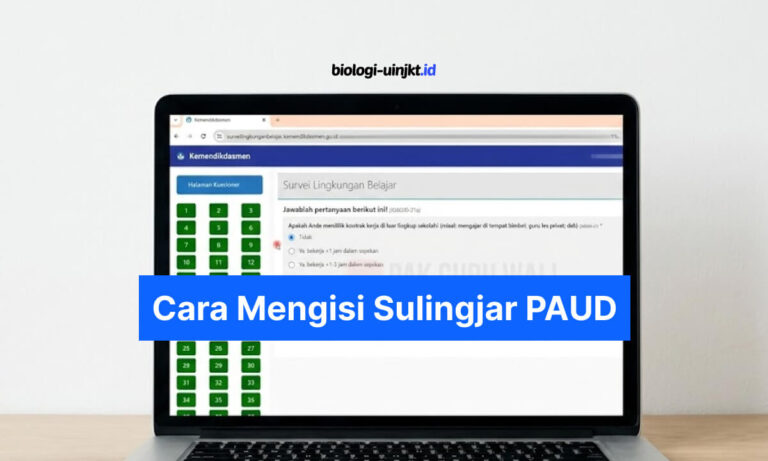 Cara Mengisi Sulingjar PAUD 2026