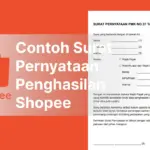 Contoh Surat Pernyataan Penghasilan Shopee 2026 untuk Keperluan Pajak