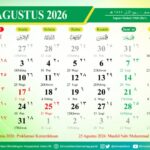 Kalender Agustus 2026 Beserta Daftar Tanggal Merah dan Long Weekend