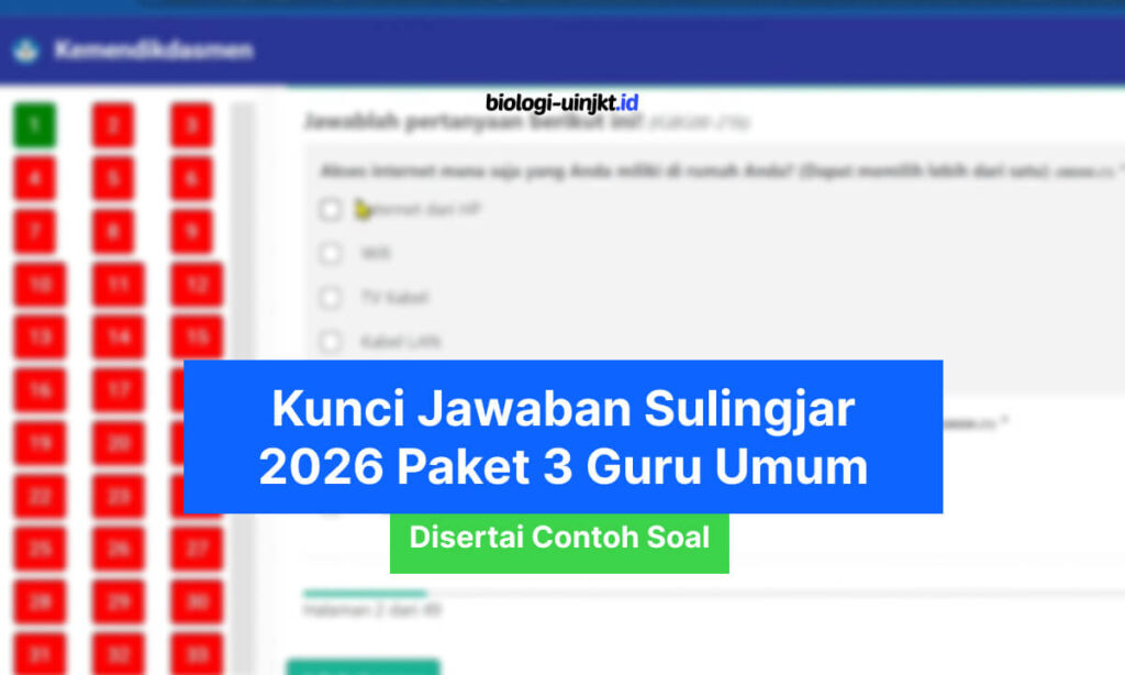 Kunci Jawaban Sulingjar 2026 Paket 3 Guru Umum