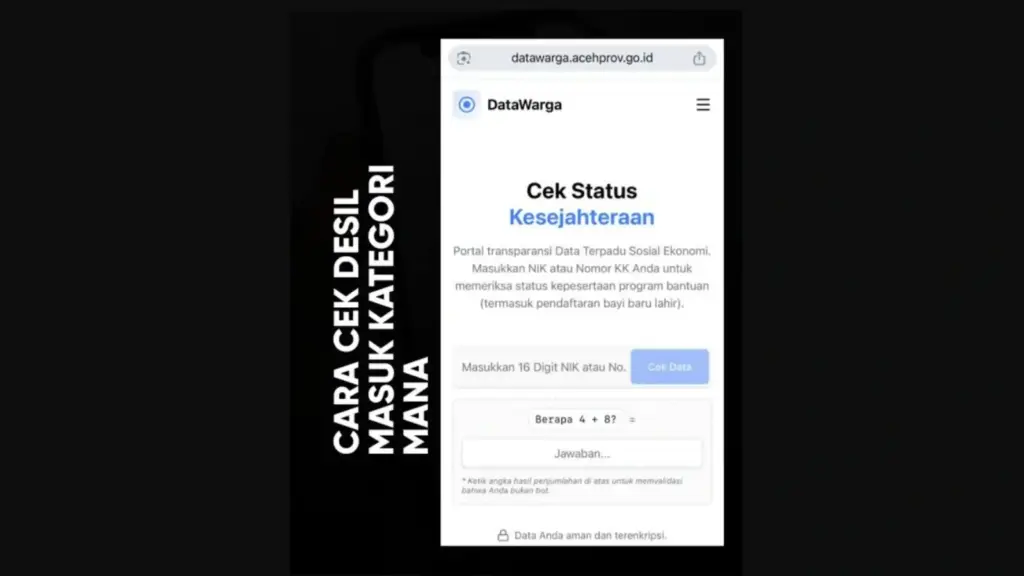 Cara Cek Desil Aceh 2026
