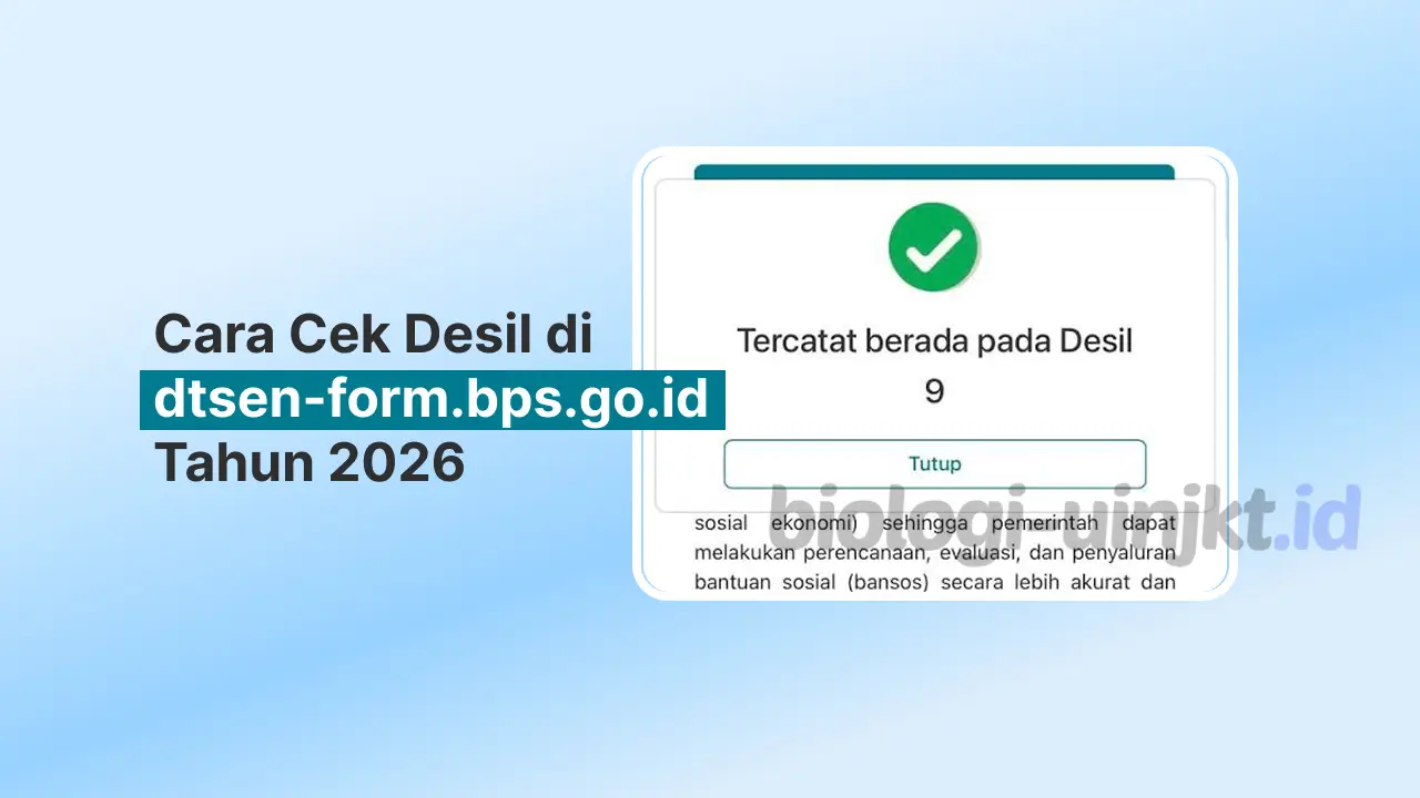 Cara Cek Desil di dtsen-form.bps.go.id Tahun 2026