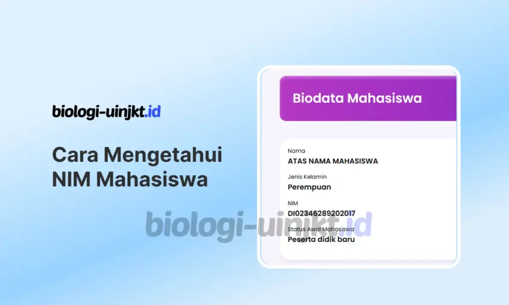 Cara Mengetahui NIM Mahasiswa