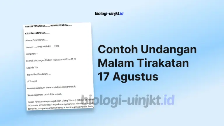 7 Contoh Undangan Malam Tirakatan 17 Agustus 2026 Resmi RT RW