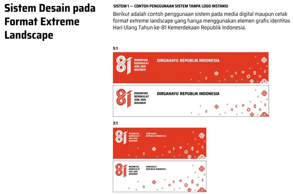 Contoh spanduk HUT ke-81 RI