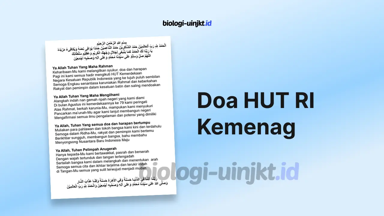Doa HUT RI Kemenag