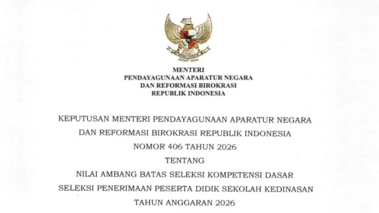 KemenPANRB Terbitkan Nilai Passing Grade SKD Kedinasan 2026, Unduh PDF
