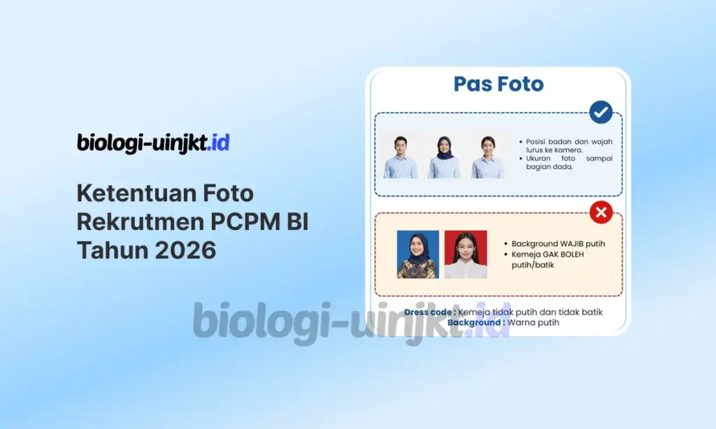 Ketentuan Foto Rekrutmen PCPM BI Tahun 2026
