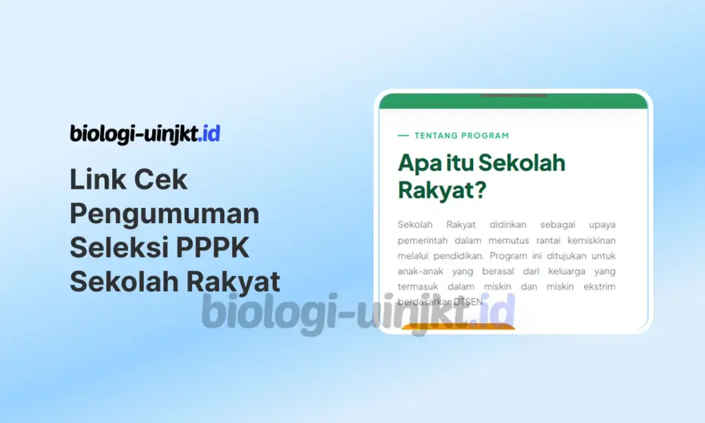 Link Cek Pengumuman Seleksi PPPK Sekolah Rakyat