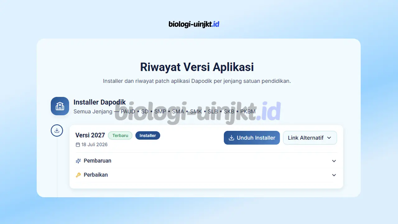 Link Download Aplikasi Dapodik 2027a