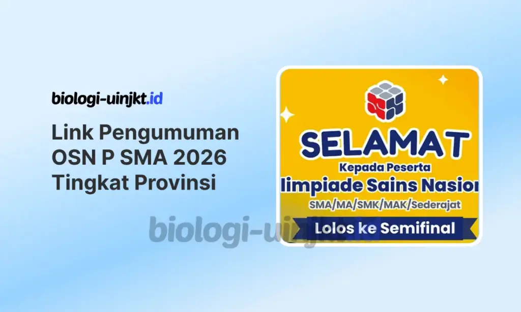 Link Pengumuman OSN P SMA 2026 Tingkat Provinsi