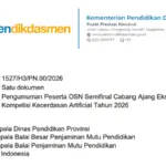 Download Pengumuman Peserta OSN Semifinal Cabang Ajang Ekshibisi Kompetisi Kecerdasan Artificial (EKKA) Tahun 2026
