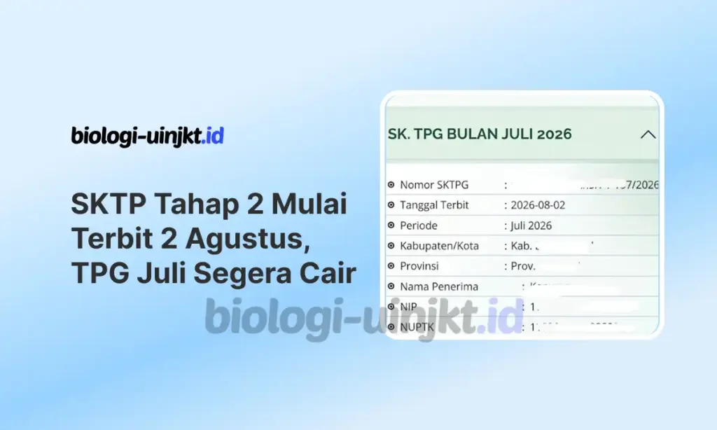 SKTP Tahap 2 Mulai Terbit 2 Agustus TPG Juli Segera Cair