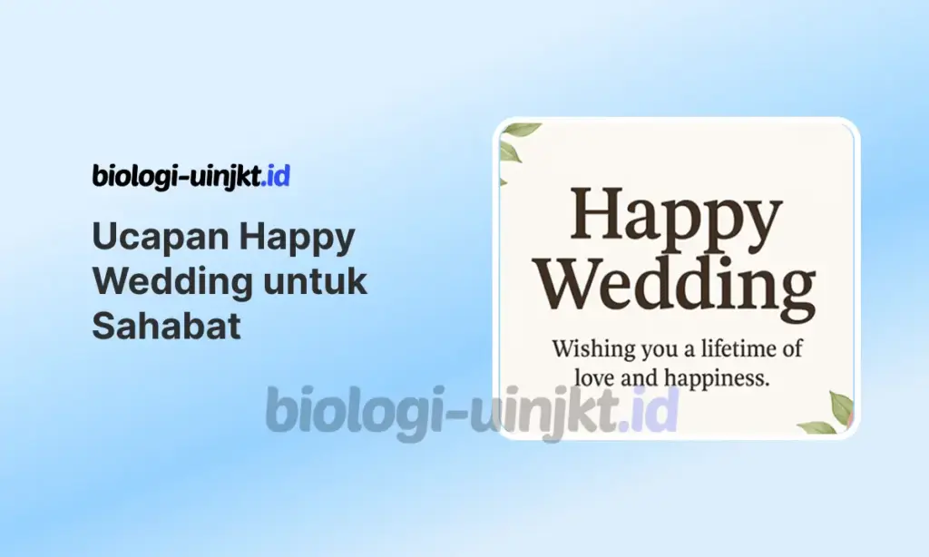 Ucapan Happy Wedding untuk Sahabat